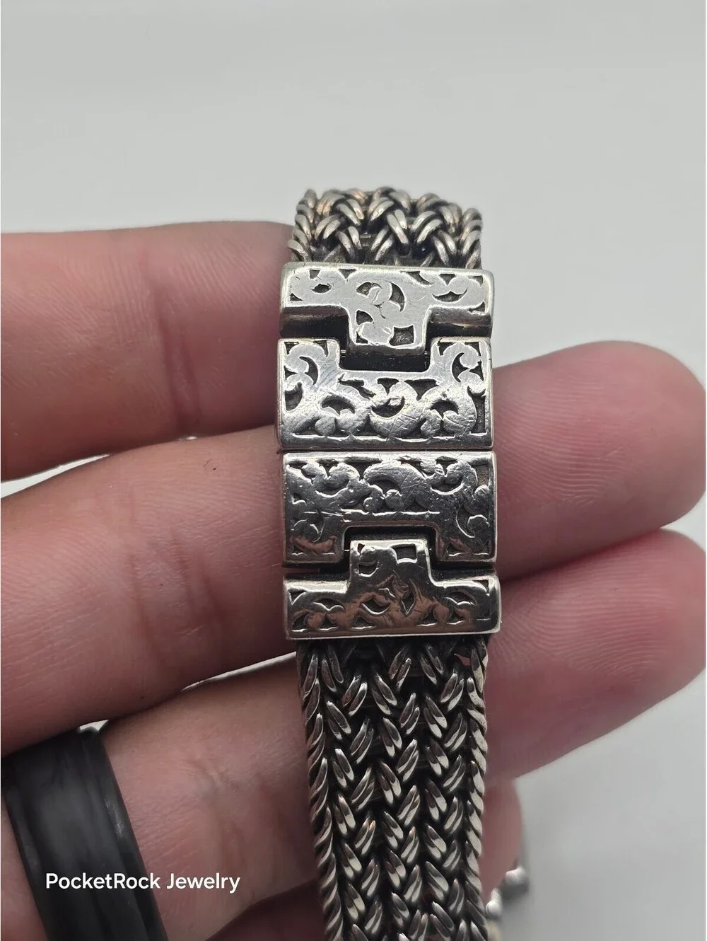 Lois Hill Women’s Swiss Made Quartz Rectangle Silver Dial 925 SILVER Bracelet
